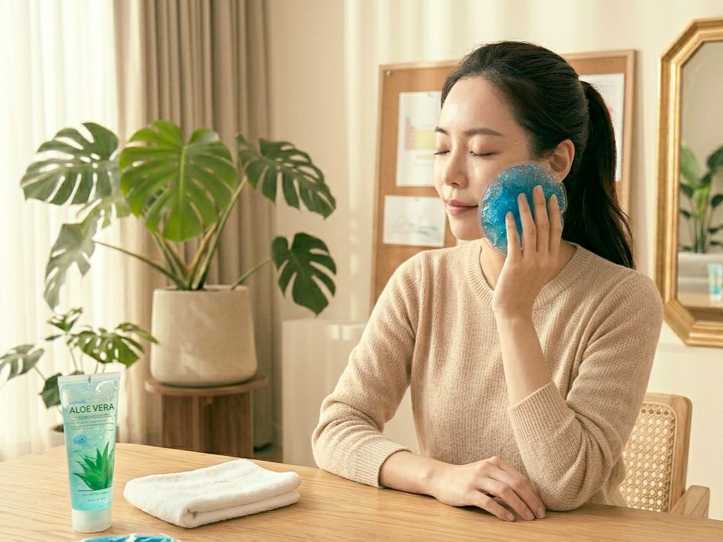 臉過敏冰敷降溫